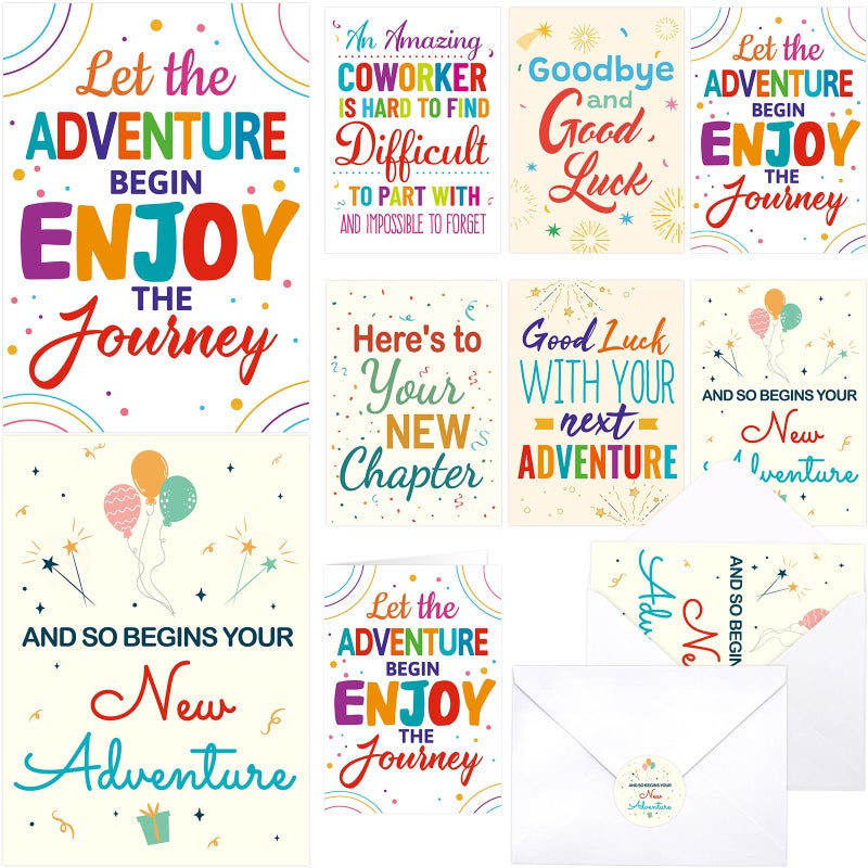 Fancy Land Farewell Cards for Coworker Going Away Goodbye Card Bulk for Office Colleague Retirement Leaving Supplies 12Pcs - Image 2